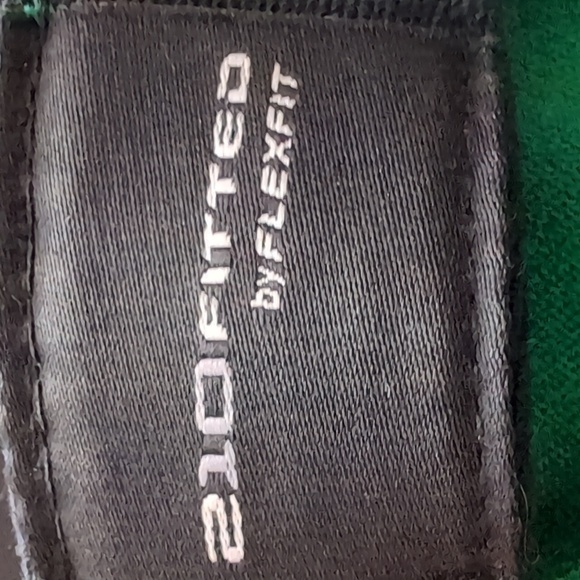 Lids Blank Green Flat Bill 210 Fitted Hat by Flexfit,Size 7 1/4-7 5/8. - Picture 7 of 9